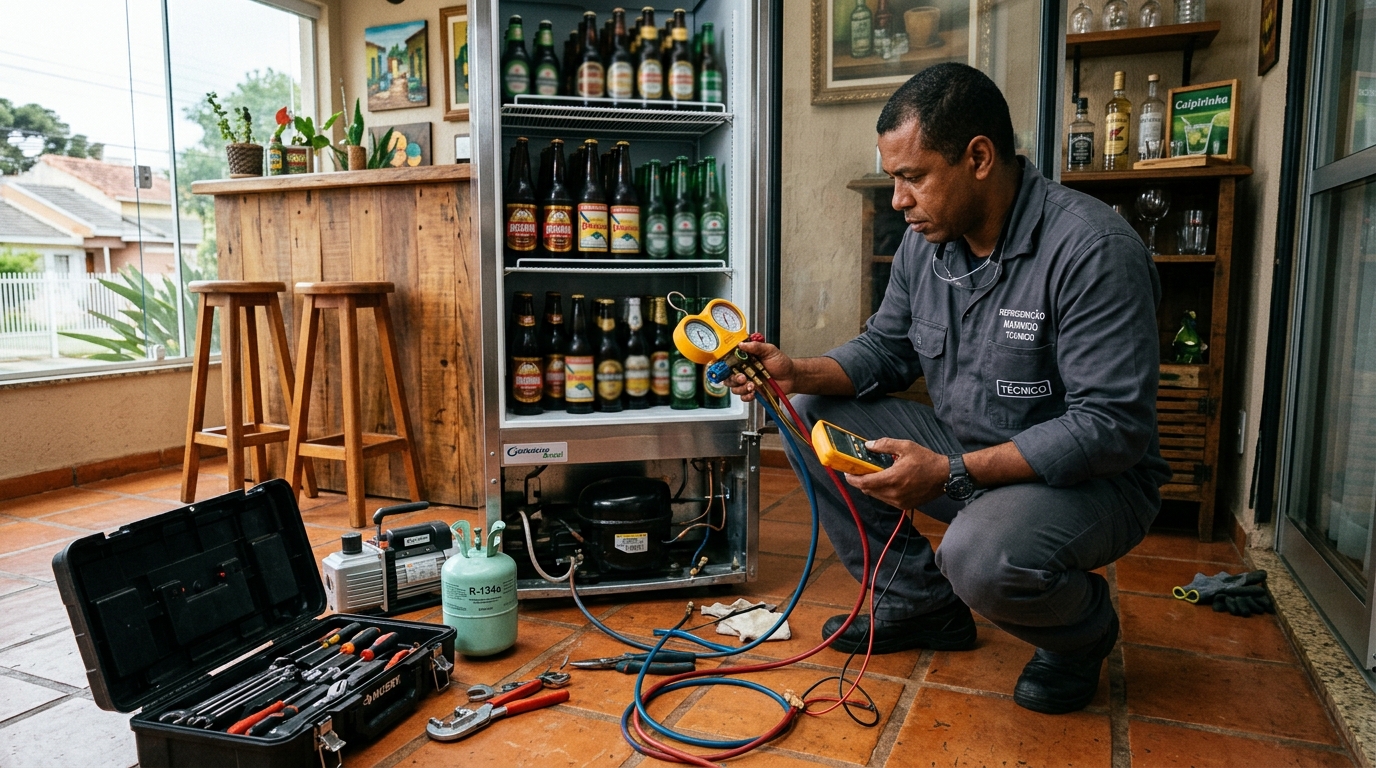 Conserto de Cervejeira no Oitizeiro, João Pessoa‑PB
